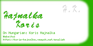 hajnalka koris business card